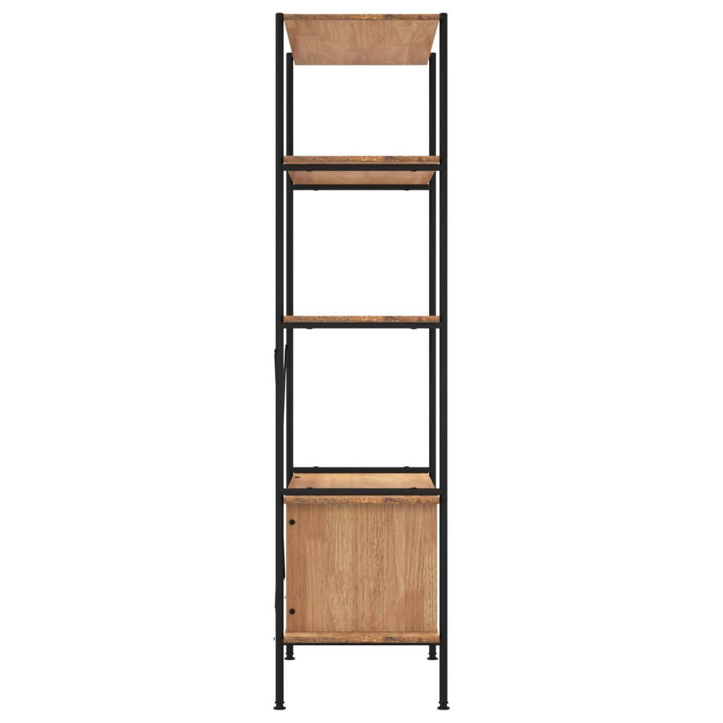Scaffalatura 5 Livelli Con Mobile 80X40X Acciaio E Legno