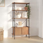 Scaffalatura 5 Livelli Con Mobile 80X40X Acciaio E Legno