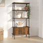 Scaffalatura 5 Livelli Con Mobile 80X40X Acciaio E Legno