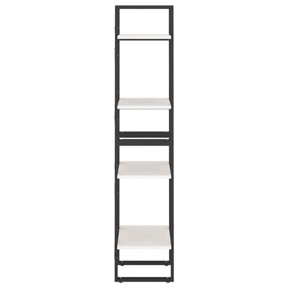 Libreria A 4 Ripiani Bianca 40X30X In Massello Di Pino Bianco
