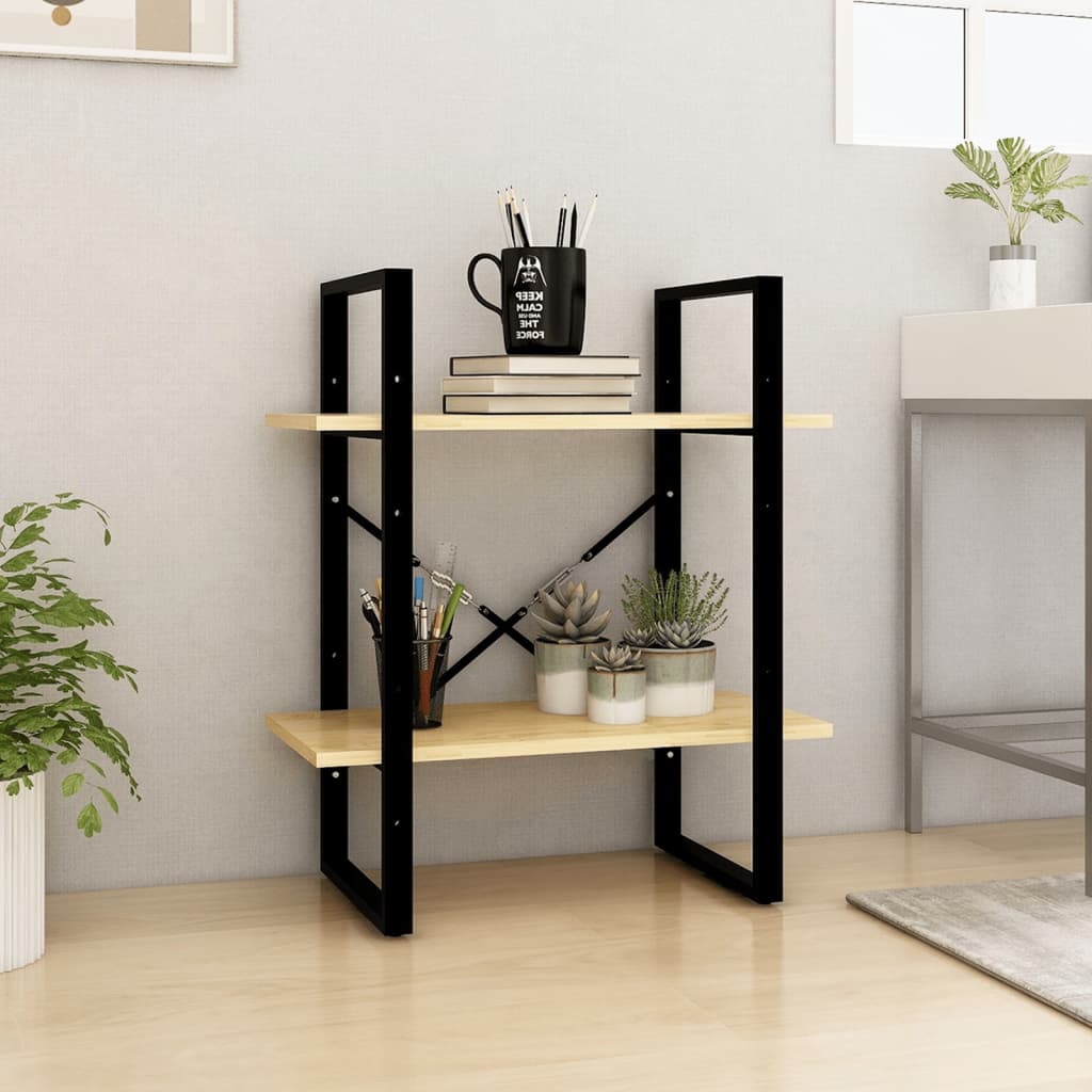 Libreria A 4 Ripiani 60X30X In Legno Massello Di Pino Naturale