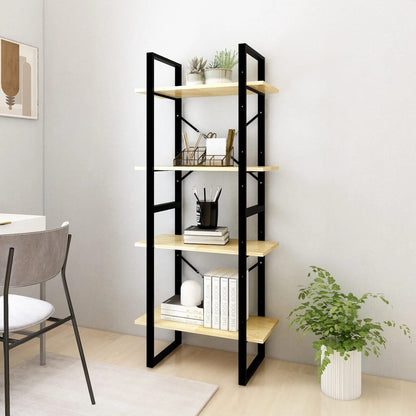 Libreria A 4 Ripiani 60X30X In Legno Massello Di Pino Naturale