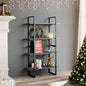 Libreria A 2 Ripiani Grigia 80X30X In Massello Di Pino Grigio