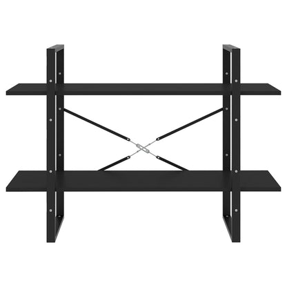 Libreria A 2 Ripiani Nera 100X30X In Nero