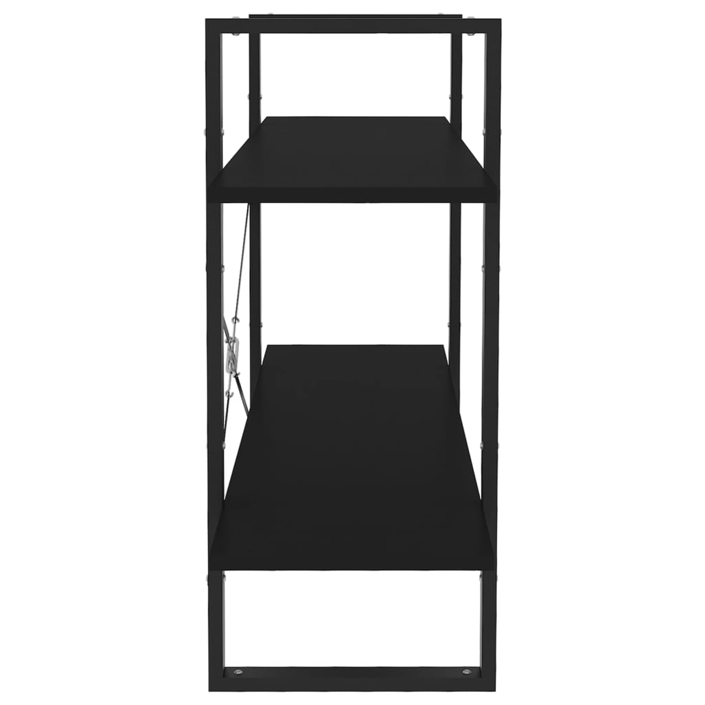 Libreria A 2 Ripiani Nera 100X30X In Nero