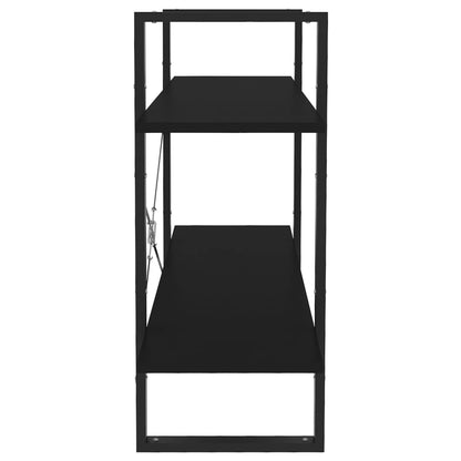 Libreria A 2 Ripiani Nera 100X30X In Nero