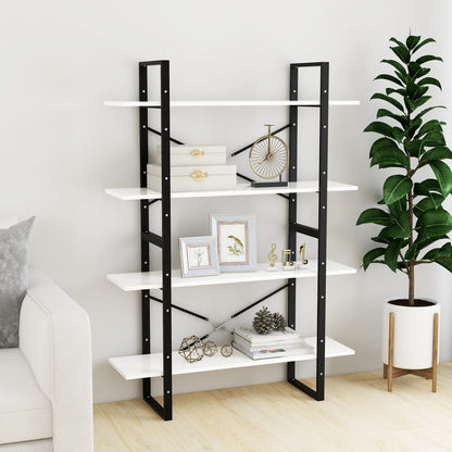 Libreria A 4 Ripiani Bianca 100X30X In Bianco