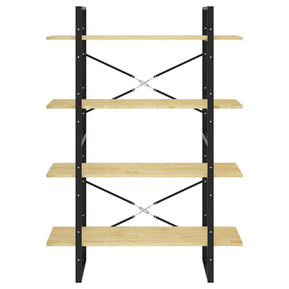 Libreria A 4 Ripiani 100X30X In Legno Massello Di Pino Naturale