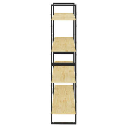Libreria A 4 Ripiani 100X30X In Legno Massello Di Pino Naturale