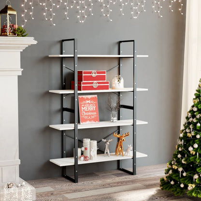 Libreria A 4 Ripiani Bianca 100X30X In Bianco