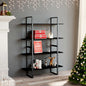 Libreria A 2 Ripiani Nera 100X30X In Nero