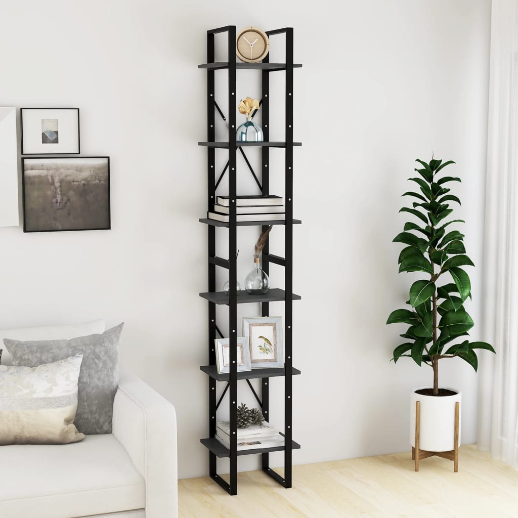 Libreria A 3 Ripiani Grigia 40X30X In Grigio