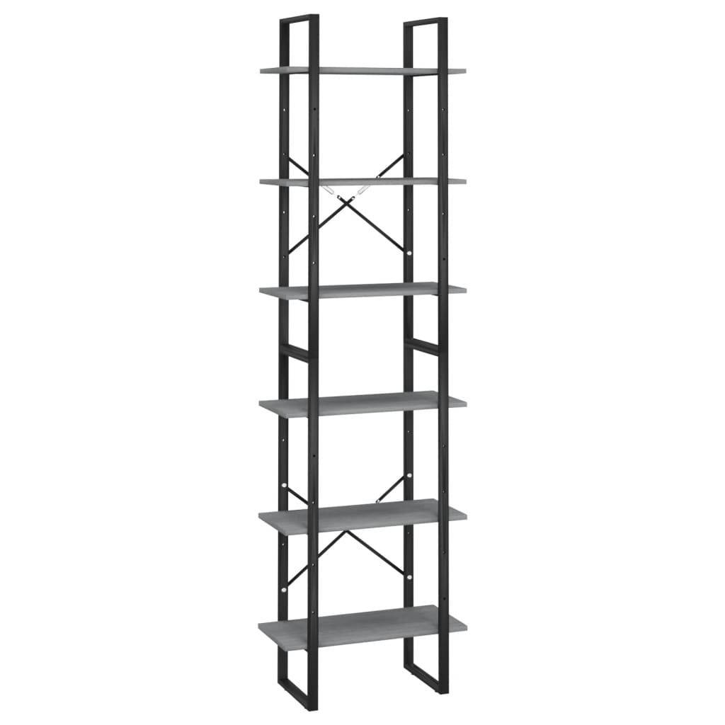 Scaffale 60X30X In Legno Massello Di Pino Grigio
