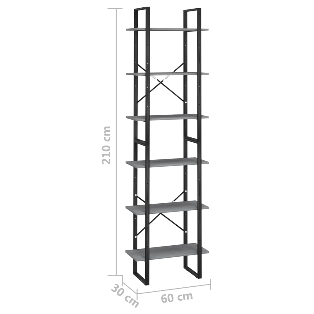 Scaffale 60X30X In Legno Massello Di Pino Grigio