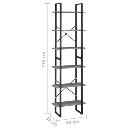 Scaffale 60X30X In Legno Massello Di Pino Grigio