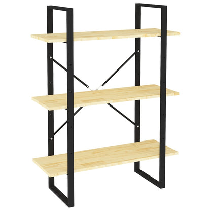 Libreria A 3 Ripiani 80X30X In Legno Massello Di Pino Naturale