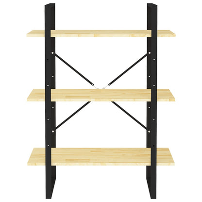 Libreria A 3 Ripiani 80X30X In Legno Massello Di Pino Naturale
