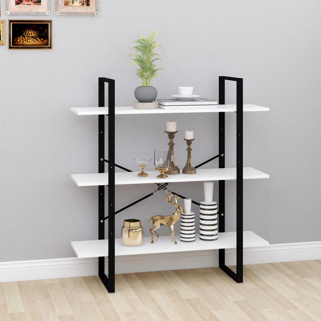 Libreria Bianca 100X30X In Bianco