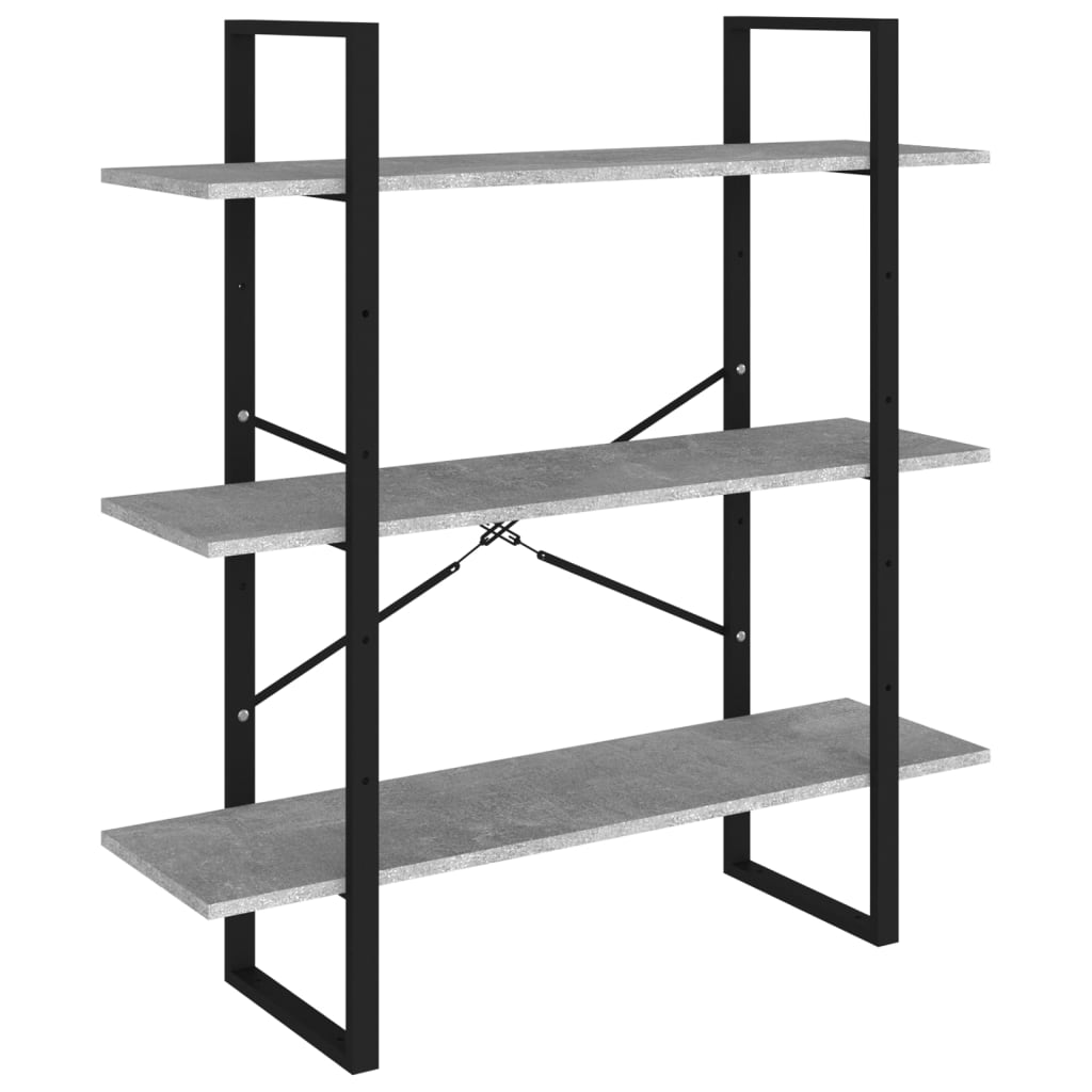 Libreria 100X30X In Grigio Cemento