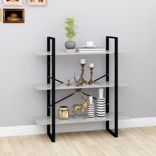 Libreria 100X30X In Grigio Cemento