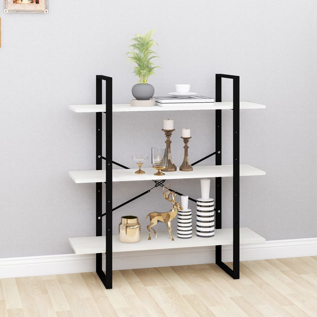 Libreria Bianca 100X30X In Bianco