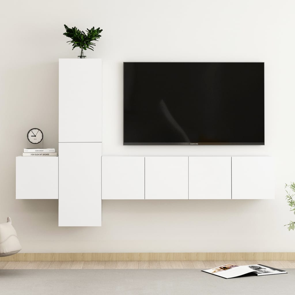 Mobili Tv A Parete 3 Pz In Legno Multistrato