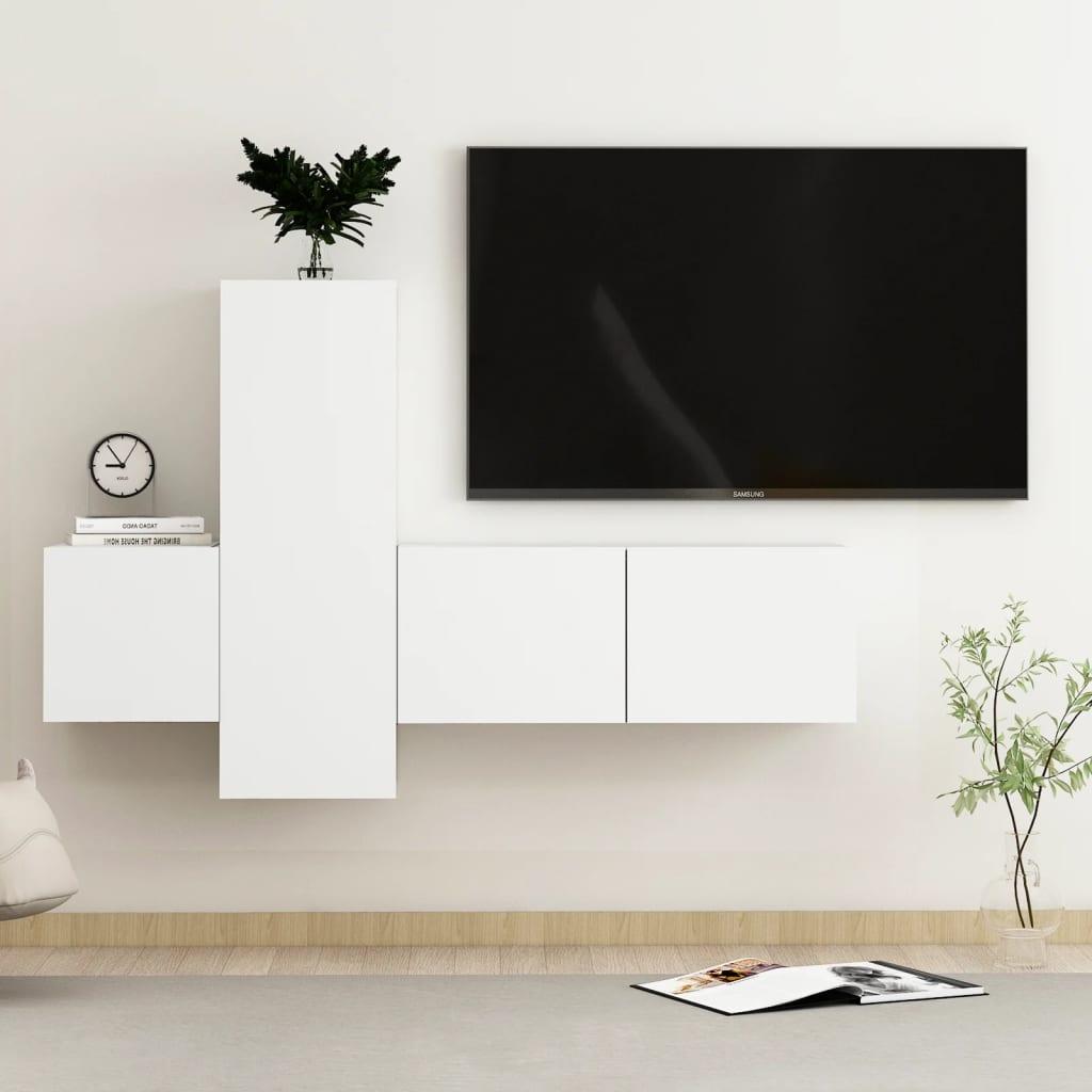 Mobili Tv A Parete 3 Pz In Legno Multistrato