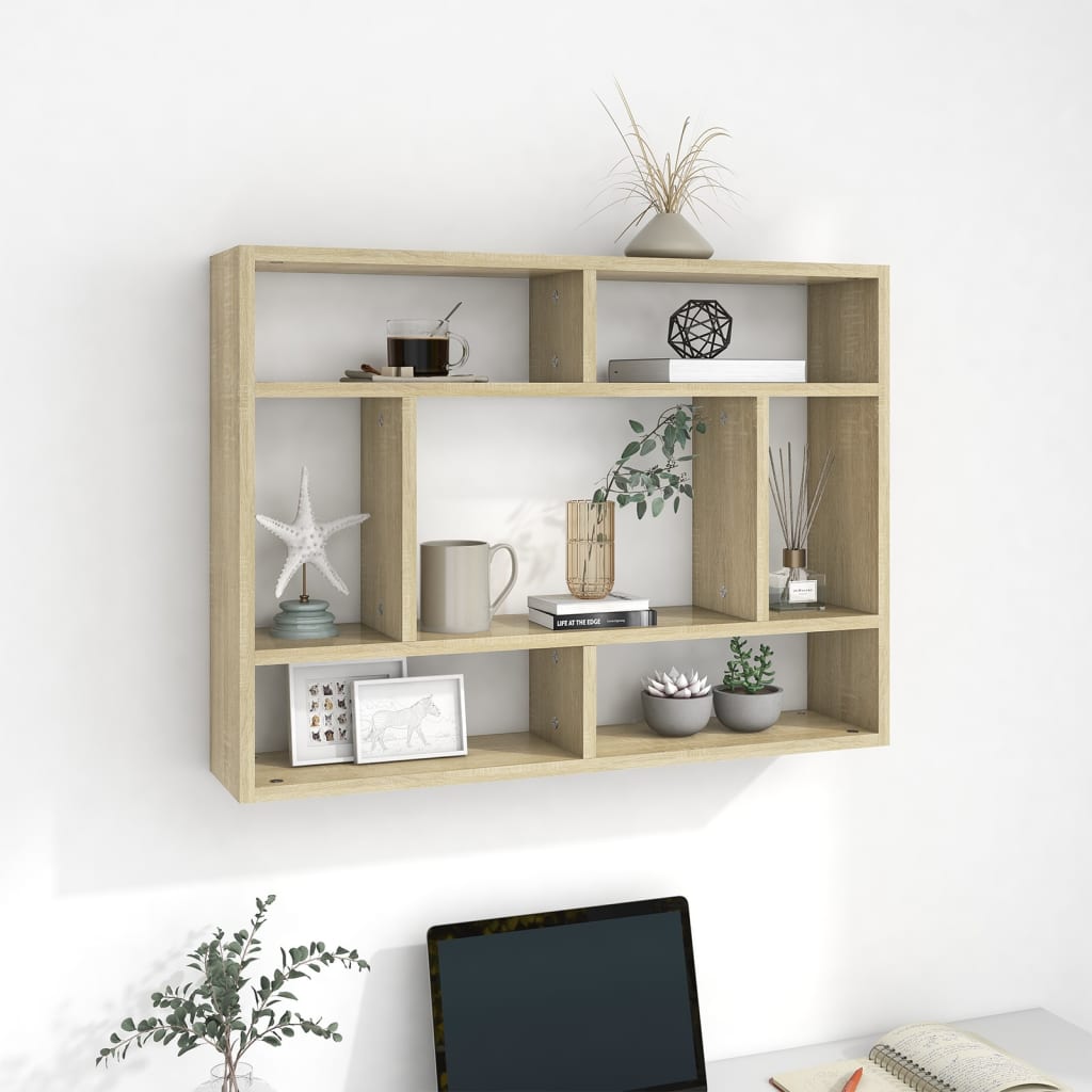 Scaffale A Parete 75X16X55 Cm Legno Multistrato