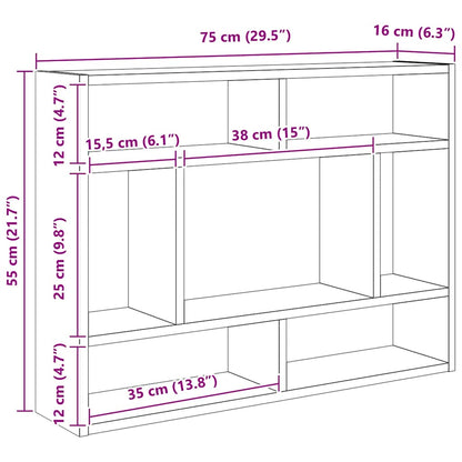 Scaffale A Parete 75X16X55 Cm Legno Multistrato