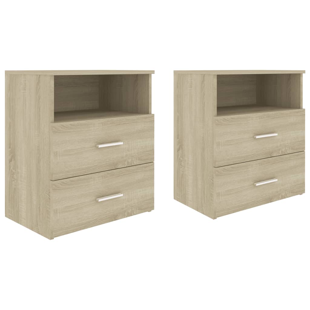 Comodini 2Pz Rovere Sonoma 50X32X60 Cm