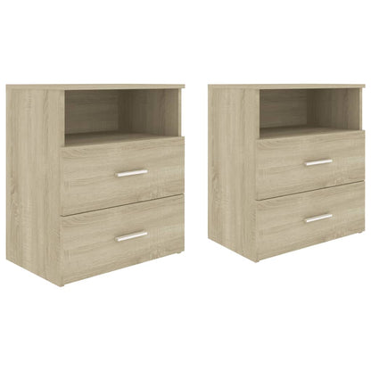Comodini 2Pz Rovere Sonoma 50X32X60 Cm