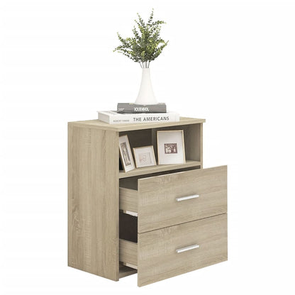 Comodini 2Pz Rovere Sonoma 50X32X60 Cm