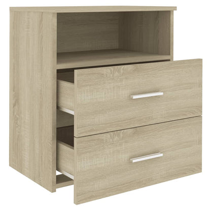 Comodini 2Pz Rovere Sonoma 50X32X60 Cm