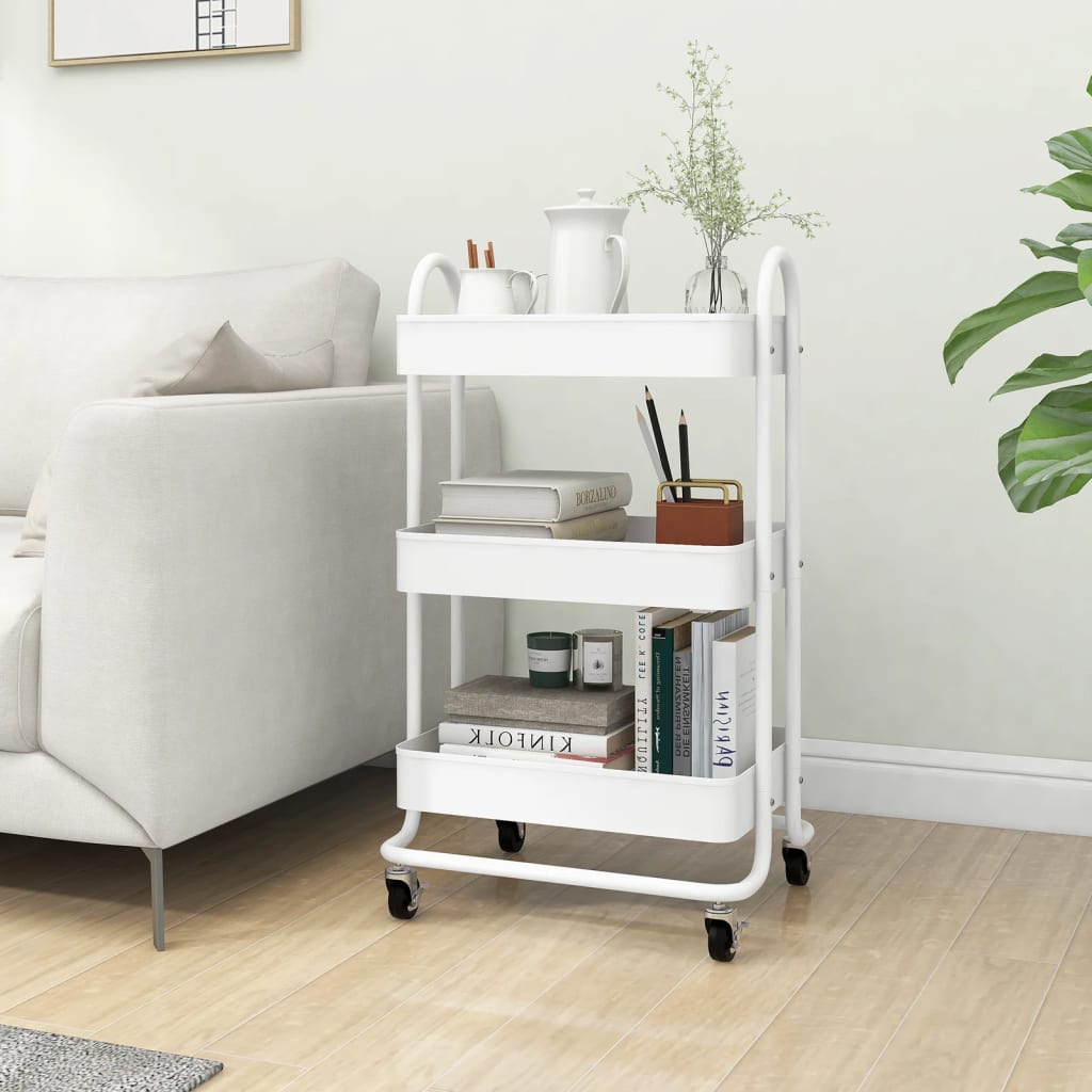 Carrello A 3 Livelli 43X34X79 Cm In Acciaio