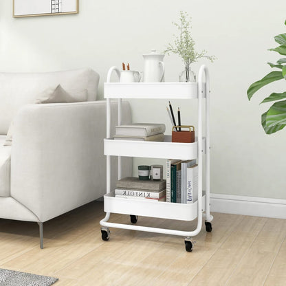 Carrello A 3 Livelli 43X34X79 Cm In Acciaio