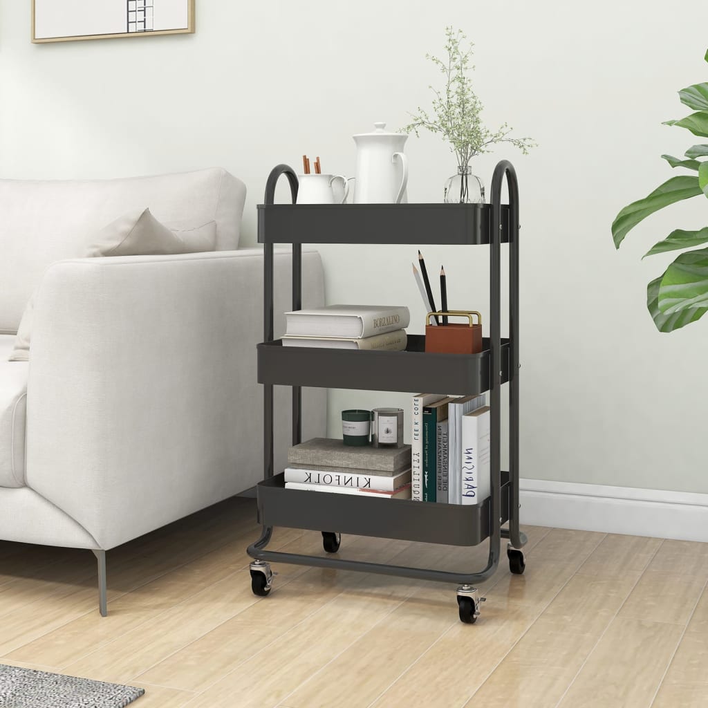 Carrello A 3 Livelli 43X34X79 Cm In Acciaio