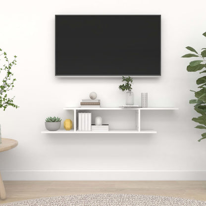 Scaffale Tv Parete 125X18X23 Cm Legno Multistrato