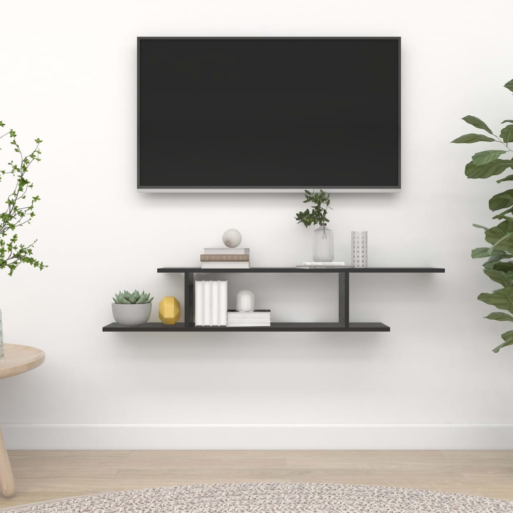 Scaffale Tv Parete 125X18X23 Cm Legno Multistrato