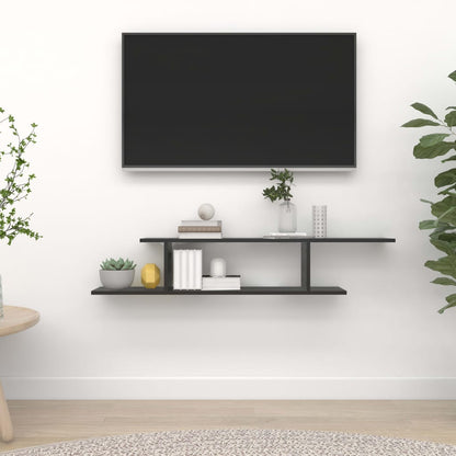 Scaffale Tv Parete 125X18X23 Cm Legno Multistrato