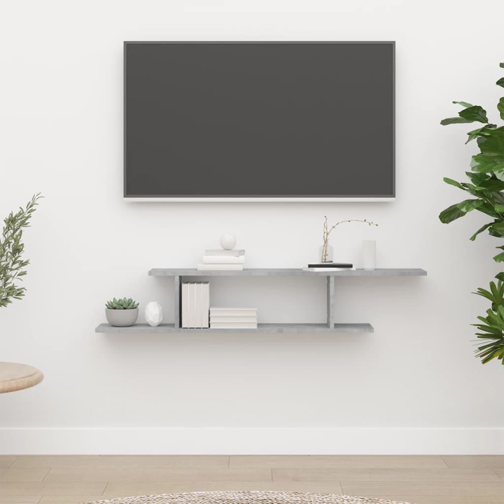 Scaffale Tv Parete 125X18X23 Cm Legno Multistrato