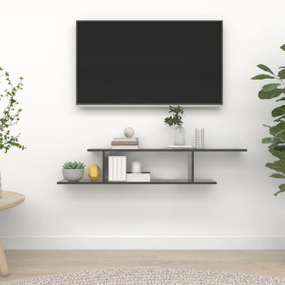 Scaffale Tv Parete 125X18X23 Cm Legno Multistrato