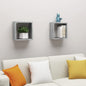 Mensole Parete Cubo 4Pz Multistrato Grigio Cemento