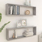 Mensole Parete Cubo 4Pz Multistrato Grigio Cemento