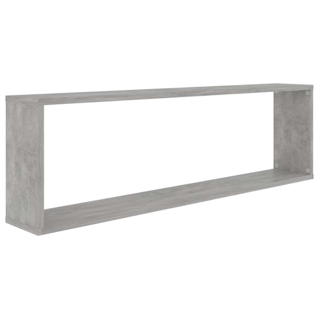 Mensole Parete Cubo 4Pz Multistrato Grigio Cemento