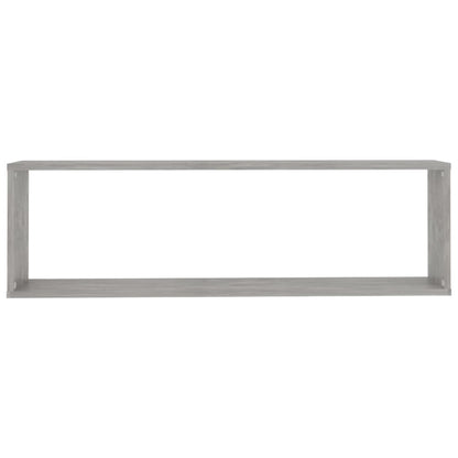 Mensole Parete Cubo 4Pz Multistrato Grigio Cemento