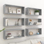Mensole Parete Cubo 4Pz Multistrato Grigio Cemento
