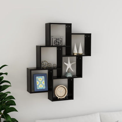 Mensola A Muro A Cubo Artigianale 78X15X93 Cm Legno Multistrato