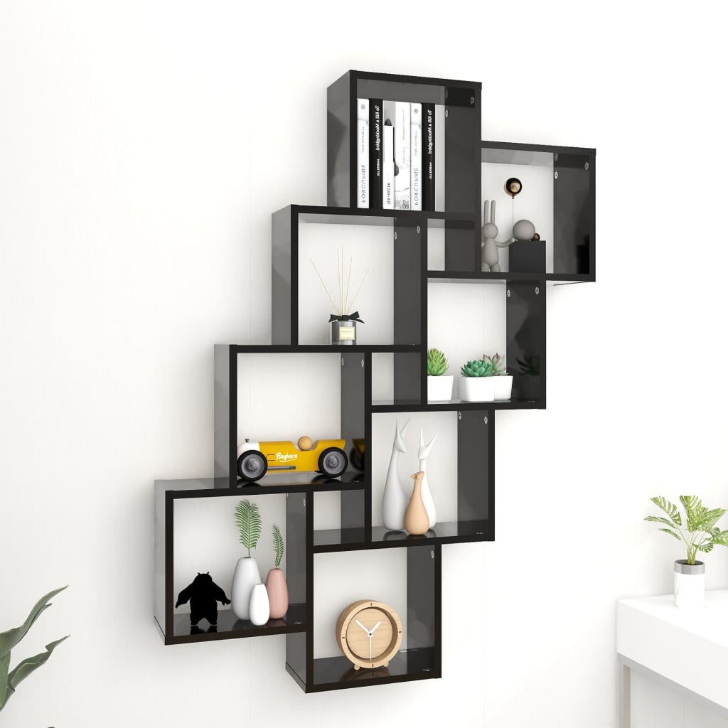 Mensola A Muro A Cubo Antico 90X15X119,5 Cm Legno Multistrato