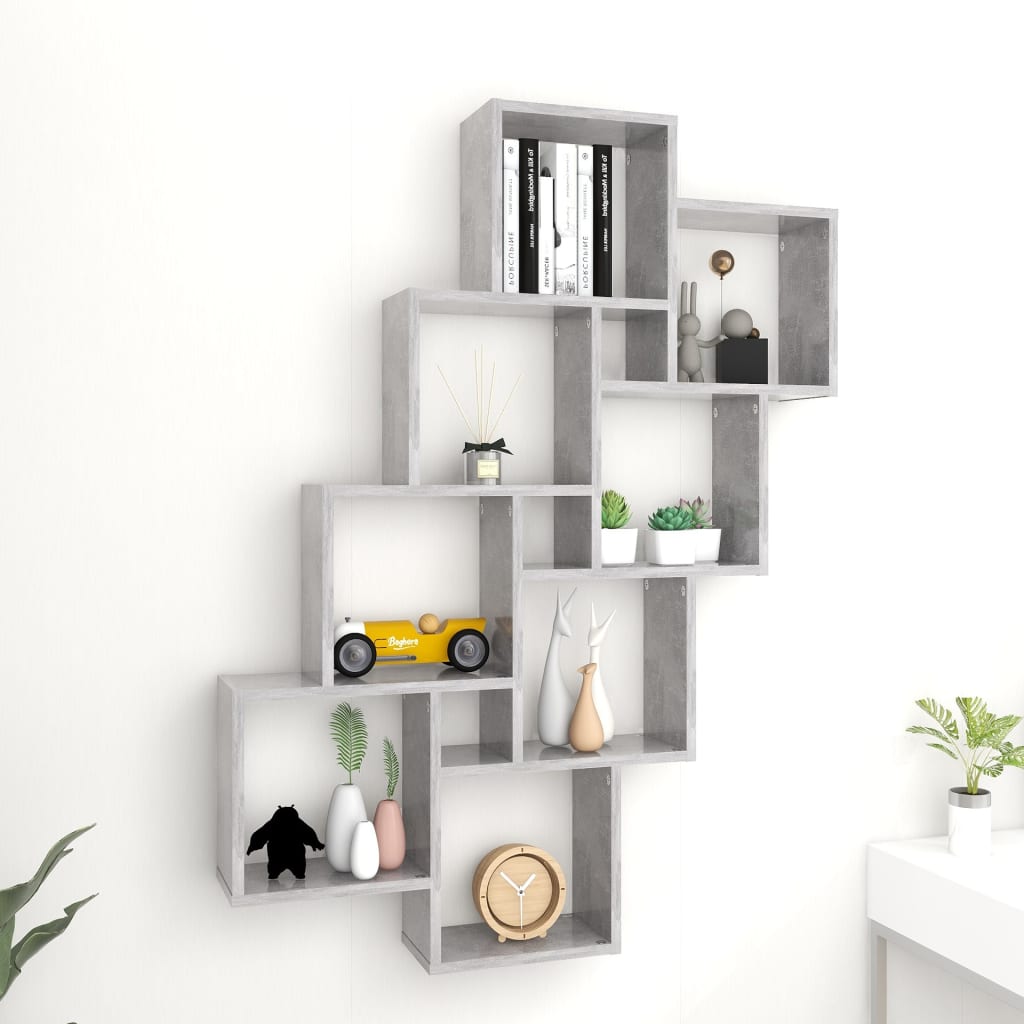 Mensola A Muro A Cubo Antico 90X15X119,5 Cm Legno Multistrato