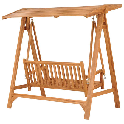 Dondolo Da Giardino 174 Cm In Legno Massello Di Teak